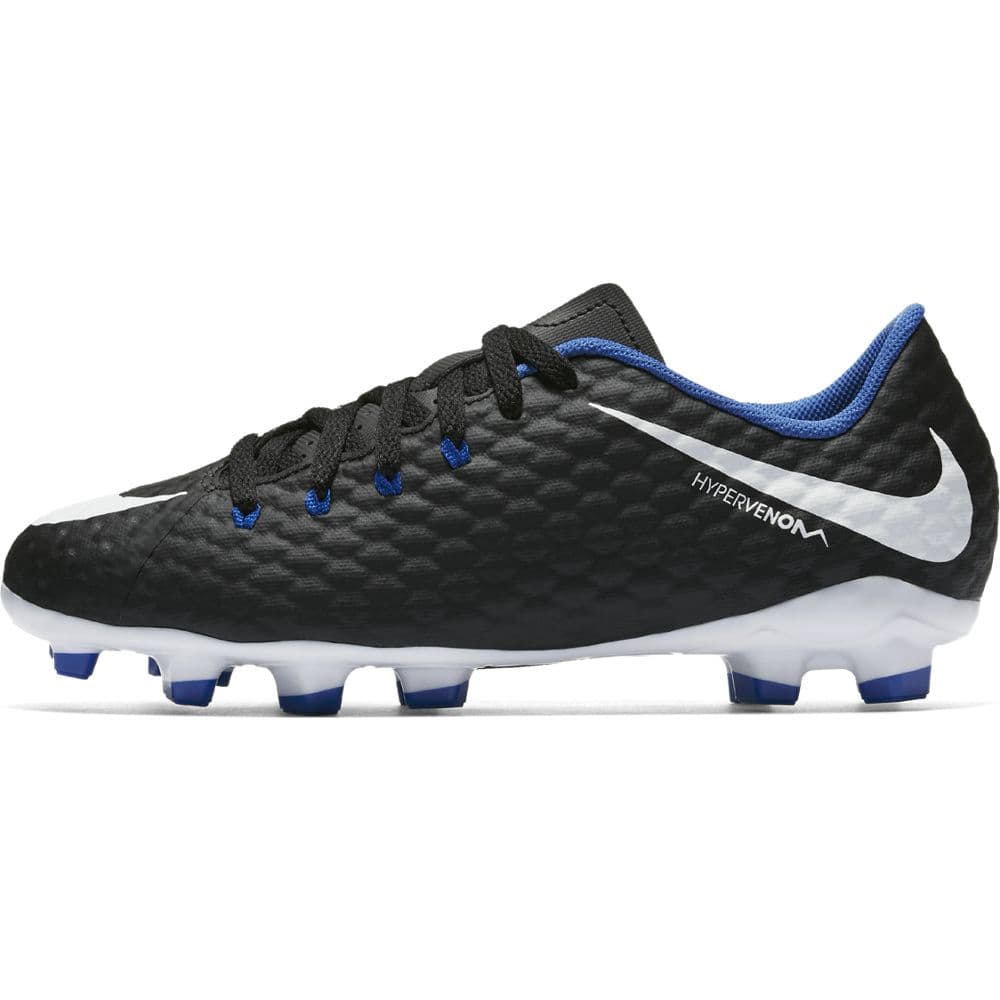 Nike Hypervenom Phelon III Firm Ground Boot Jr - Black/White-Game Royal |  SOCCERX
