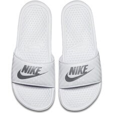 Nike Women's Benassi "Just Do It." Sandal - White