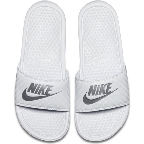 Nike Women's Benassi "Just Do It." Sandal - White