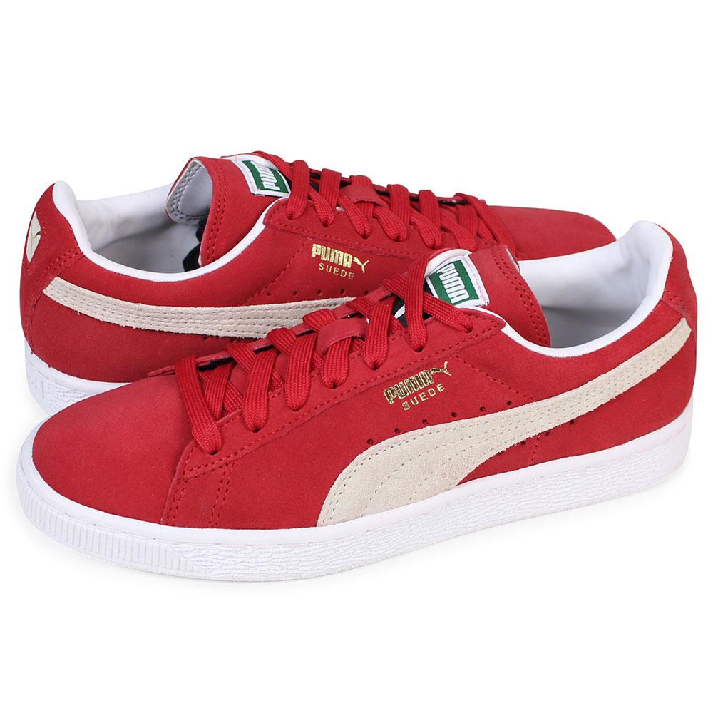 puma suede green red