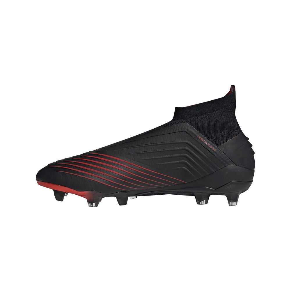predator boots black and red