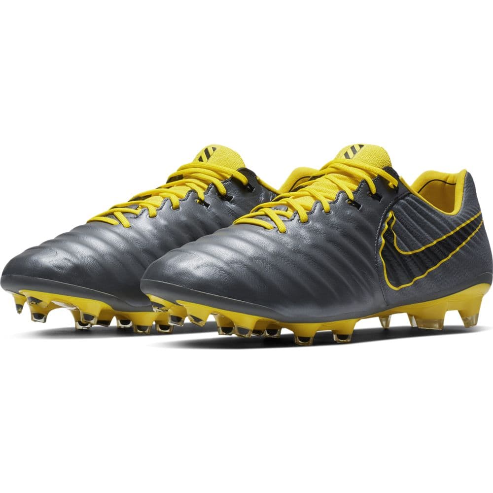 nike grey and yellow boots