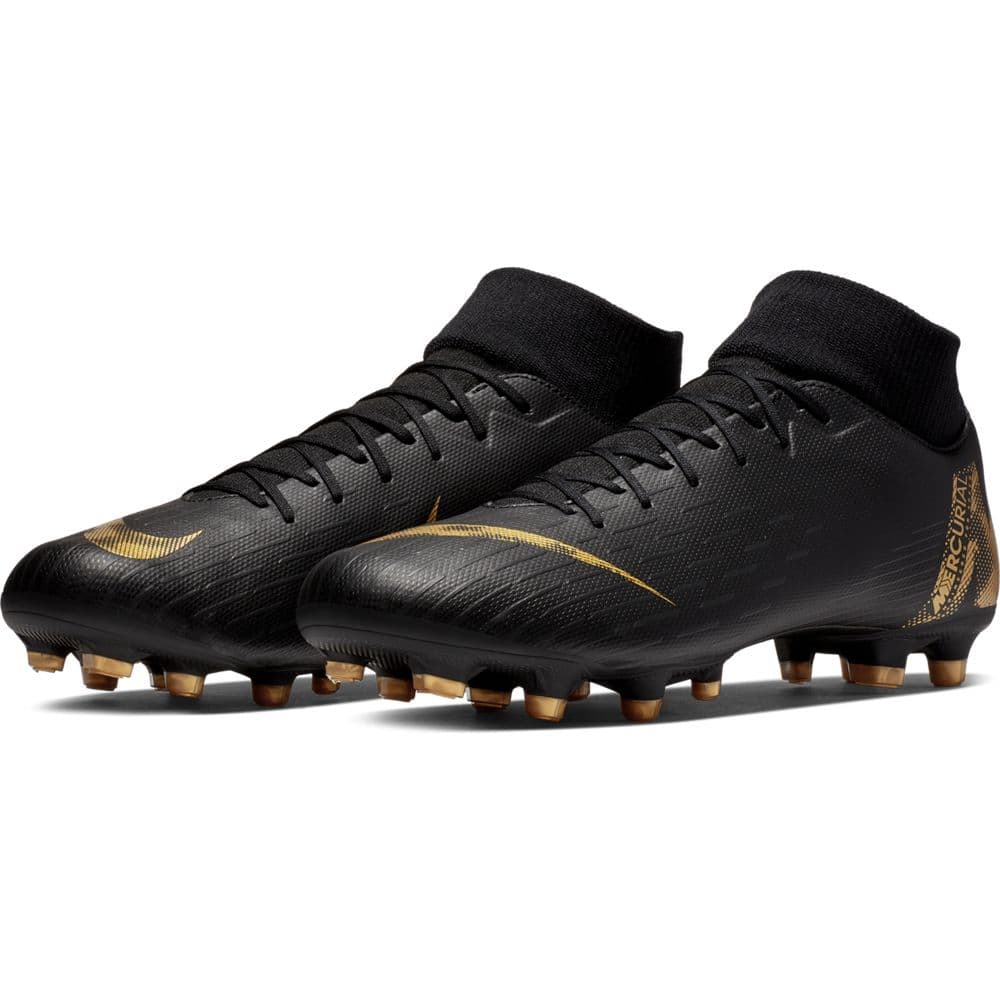 nike black and gold mercurials