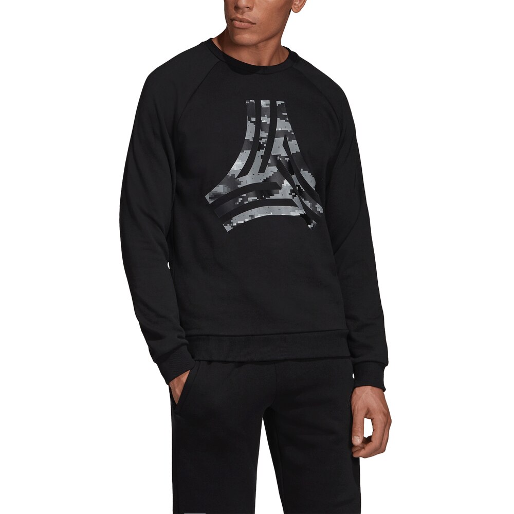 tan tape heavy crew sweatshirt