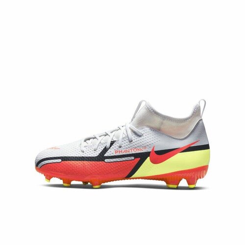 Nike Jr. Phantom GT2 Academy Dynamic Fit MG - WHITE/BRIGHT CRIMSON-VOLT