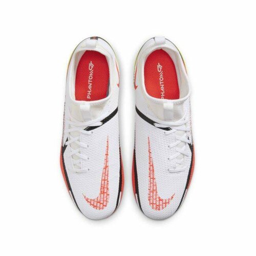 Nike Jr. Phantom GT2 Academy Dynamic Fit MG - WHITE/BRIGHT CRIMSON-VOLT