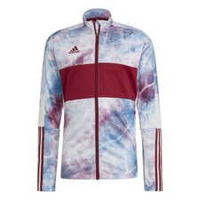 adidas Tiro Track Jacket Off - Burgundy/Sky/White