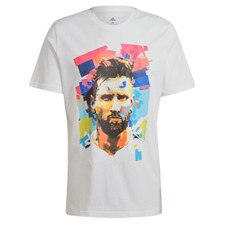 adidas Messi Graphic Tee - White