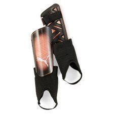 Puma Ultra Light Ankle Shinguard - Citrus/Silver/Black