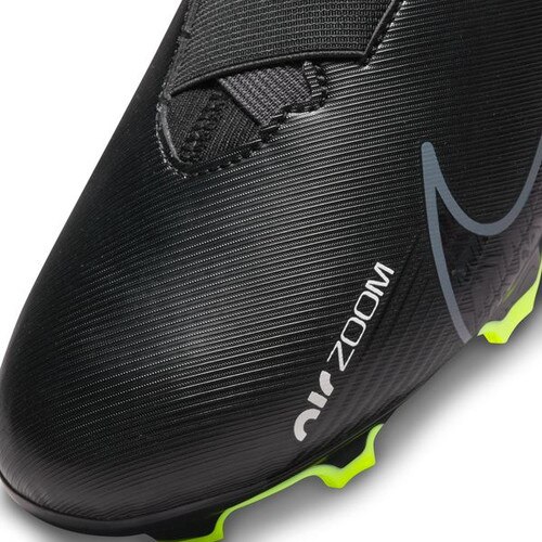 Nike JR ZOOM VAPOR 15 ACADEMY FG/MG - Black/Grey/White/Volt