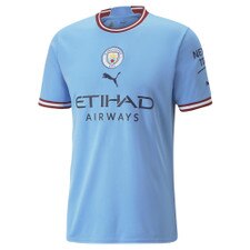 Puma MCFC Home Replica Jersey - Team Light Blue-Intense Red