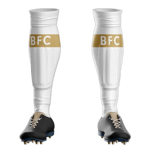 Burnaby FC Admiral League Sock - White/Gold