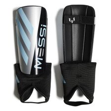 Adidas Messi Match Shin Guard Jr. - Silver Metallic/Black/Blizzard Blue