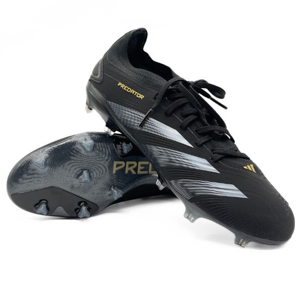 adidas Predator Pro Firm Ground Cleats - Black | Free