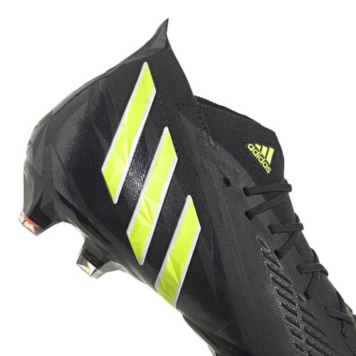 PREDATOR EDGE.1 FIRM GROUND CLEATS - CBLACK/TMSOYE/SOLRED