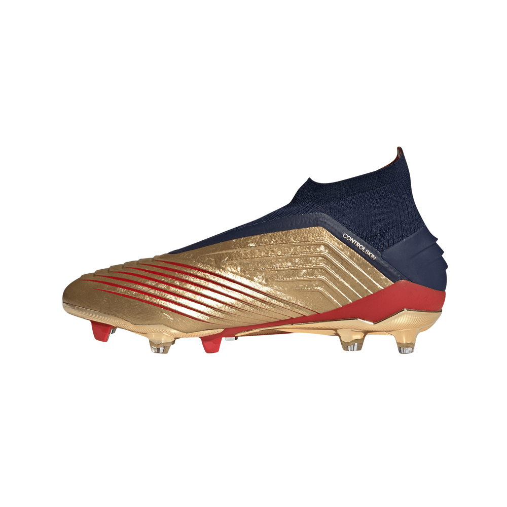 adidas Predator 19+ Firm Ground Zidane/Beckham Boots - Gold/Silver/Navy | SOCCERX